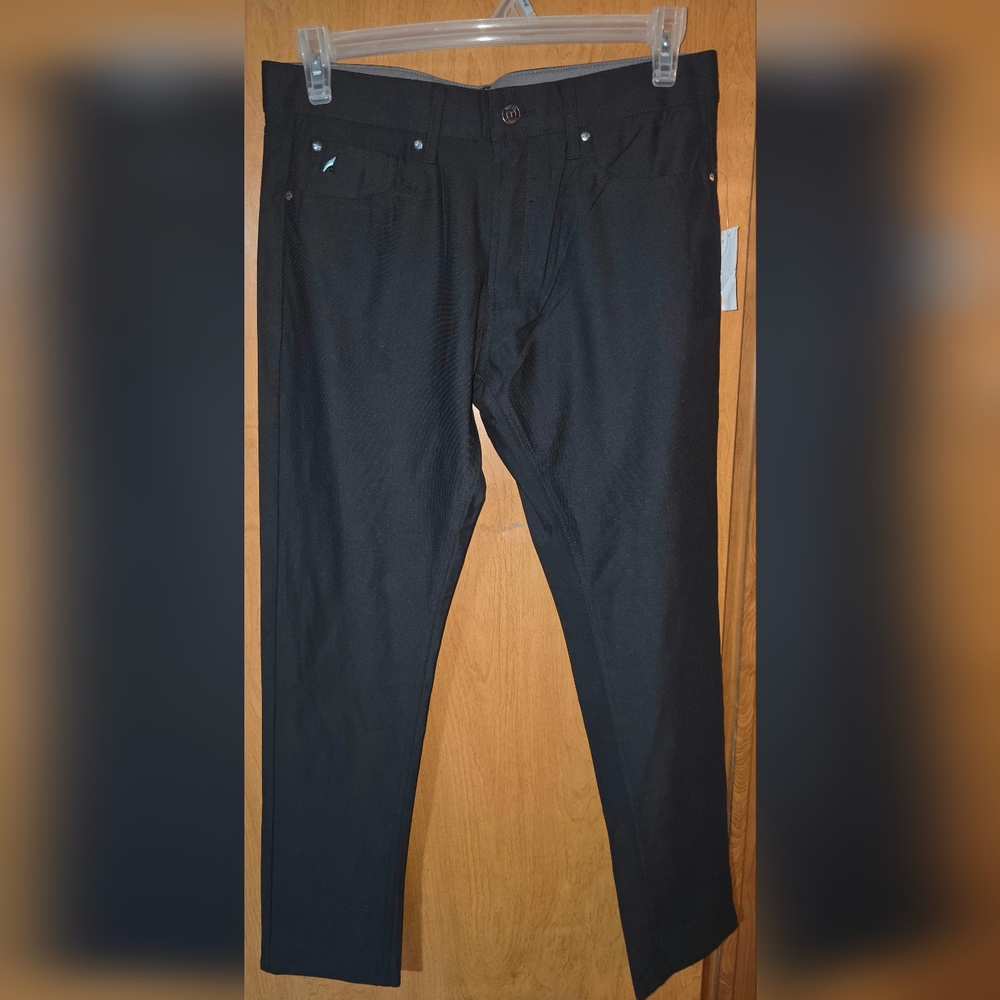 Tailor Vintage Men's Slim Black Pants 34W 32L New With Tags
